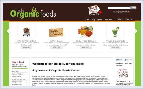 Truly organic foods