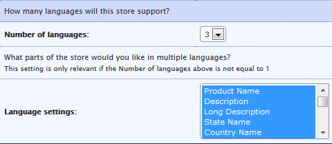 Multiple languages