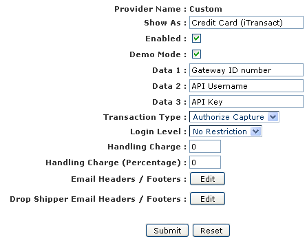 iTransact admin
