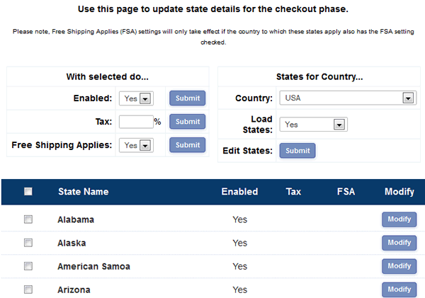 admin states