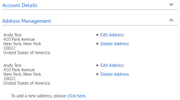 address management