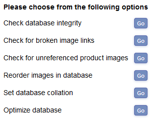 admin database utility