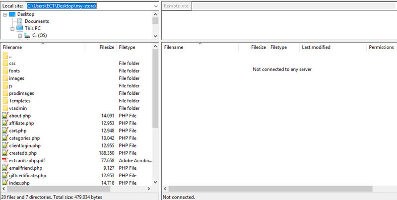 Filezilla local