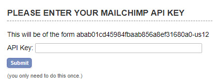 MailChimp API Key