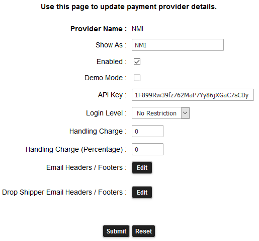 NMI Payment Gateway