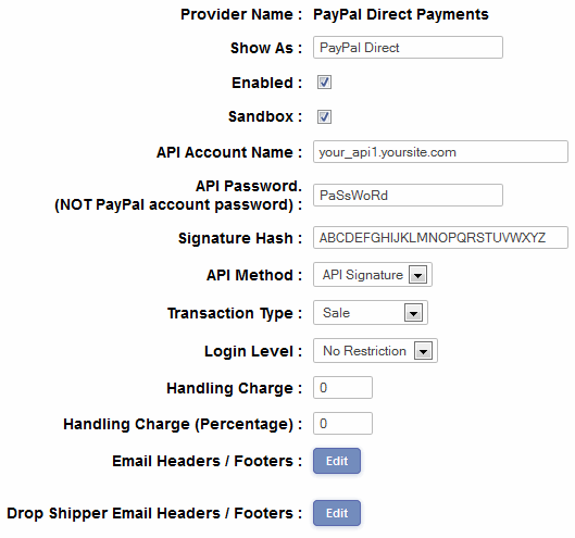 PayPal Pro