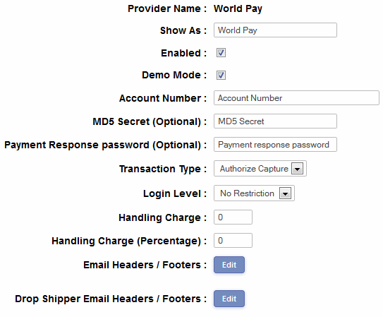 Worldpay admin