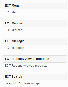 ECT widgets